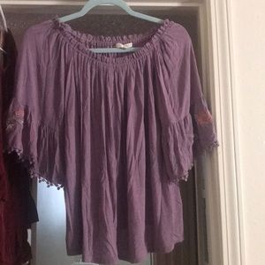 Lavender off the shoulder top!